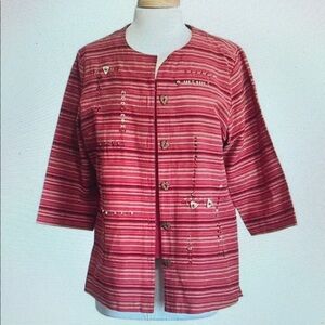 Women's Red Striped Blouse